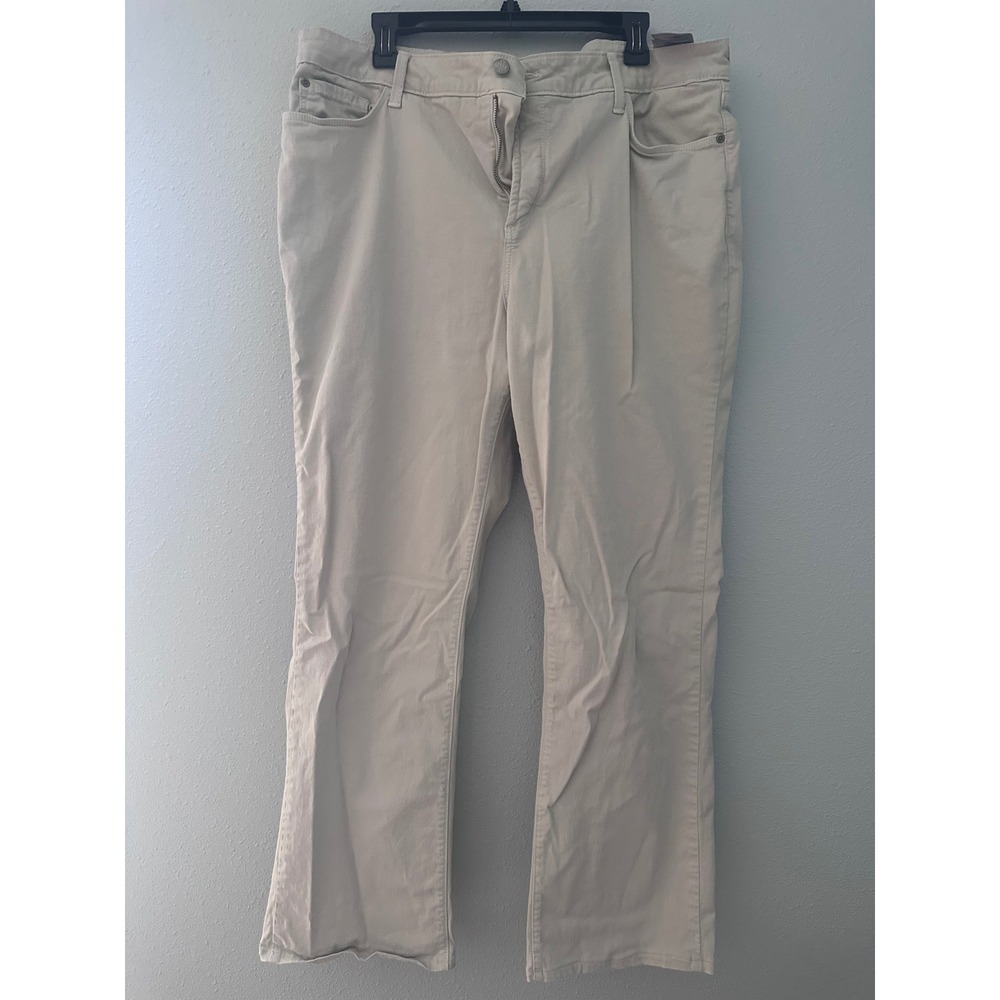 NYDJ Womens 20W Straight Leg Pants Sand Beige Lift Tuck Technology Stretch